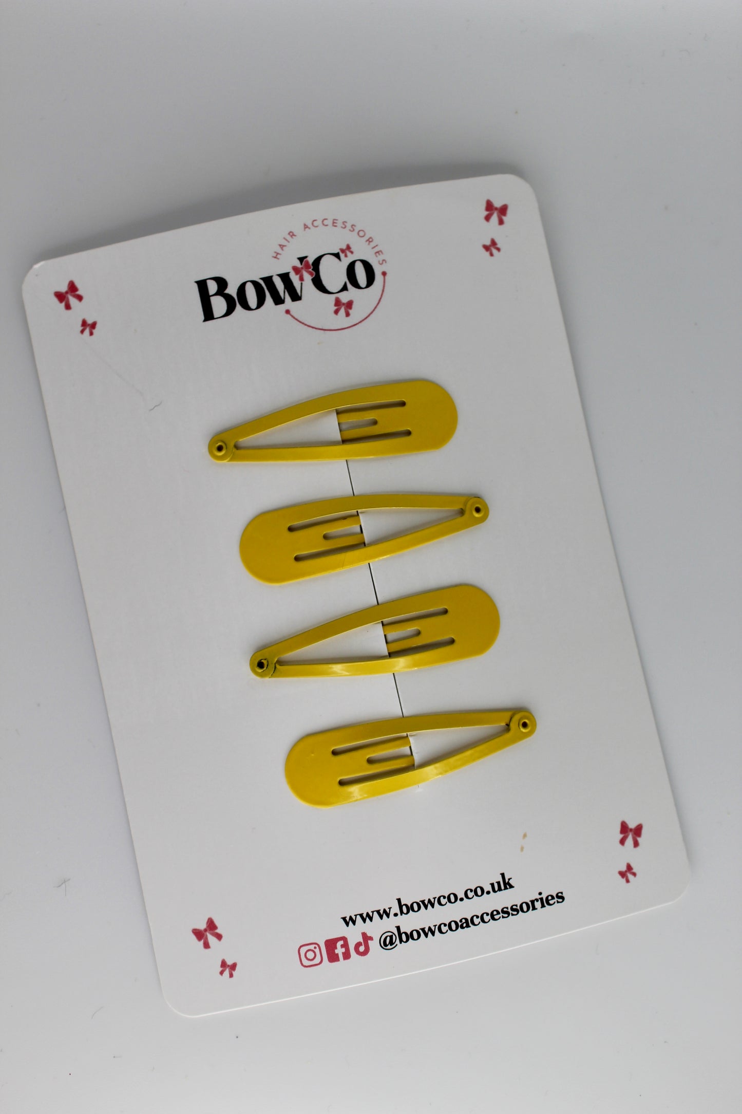 Yellow Snap Clips - Pack of 4