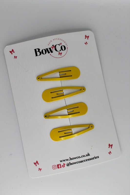 Yellow Snap Clips - Pack of 4