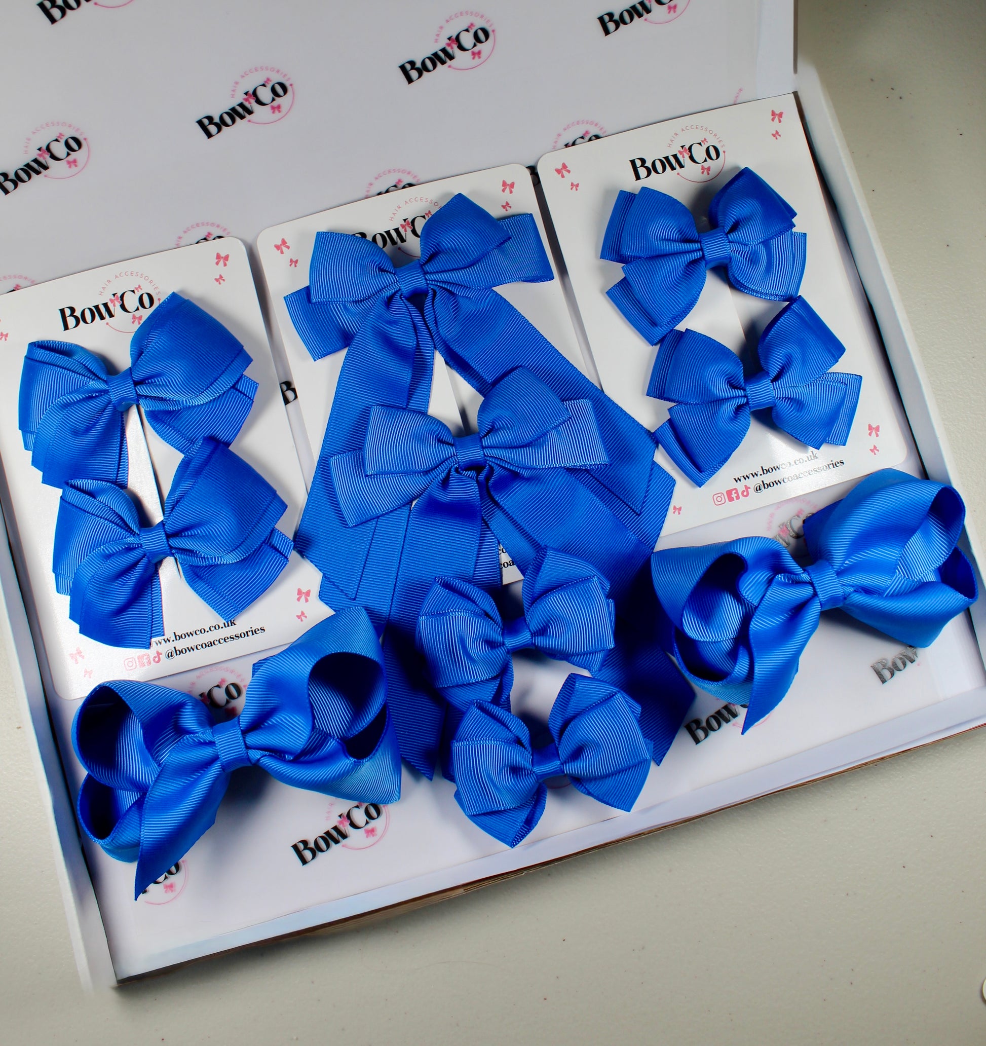 School Bow Bundle Saver - 10 Pack - Royal Blue - Clip