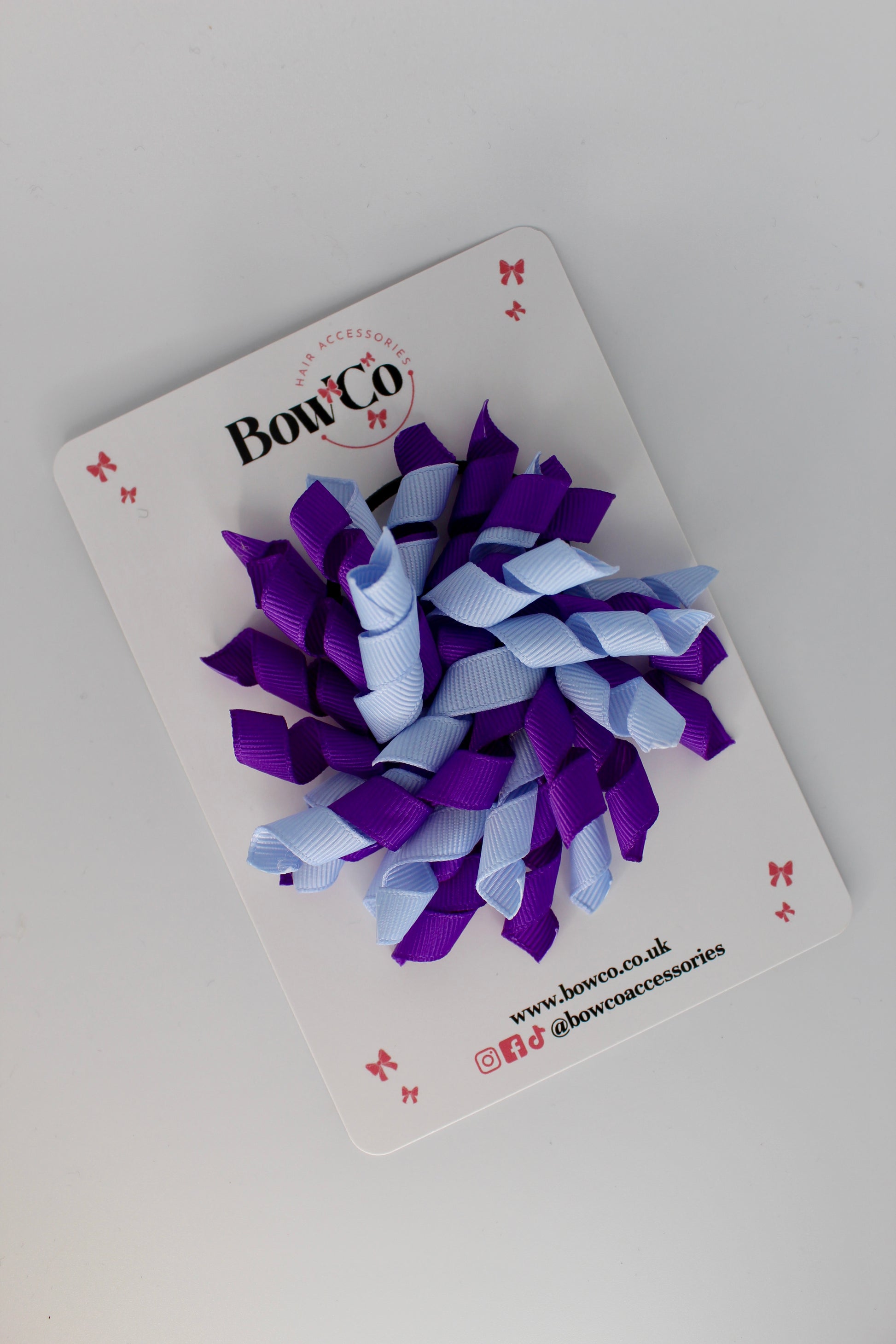 Purple and Bluebell - Corker Bow Elastic Band