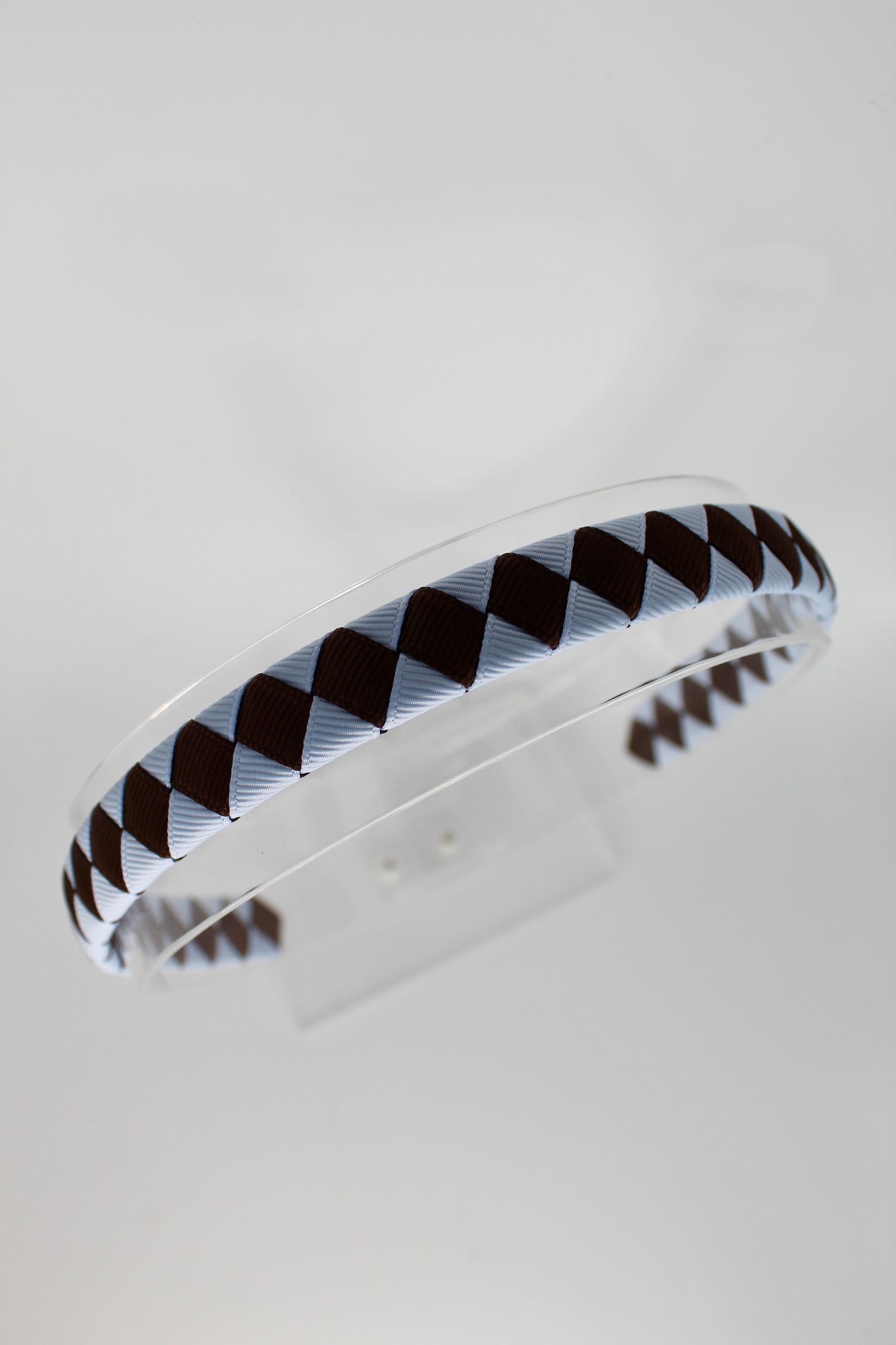 Pleated Bluebell and Brown Hair Band