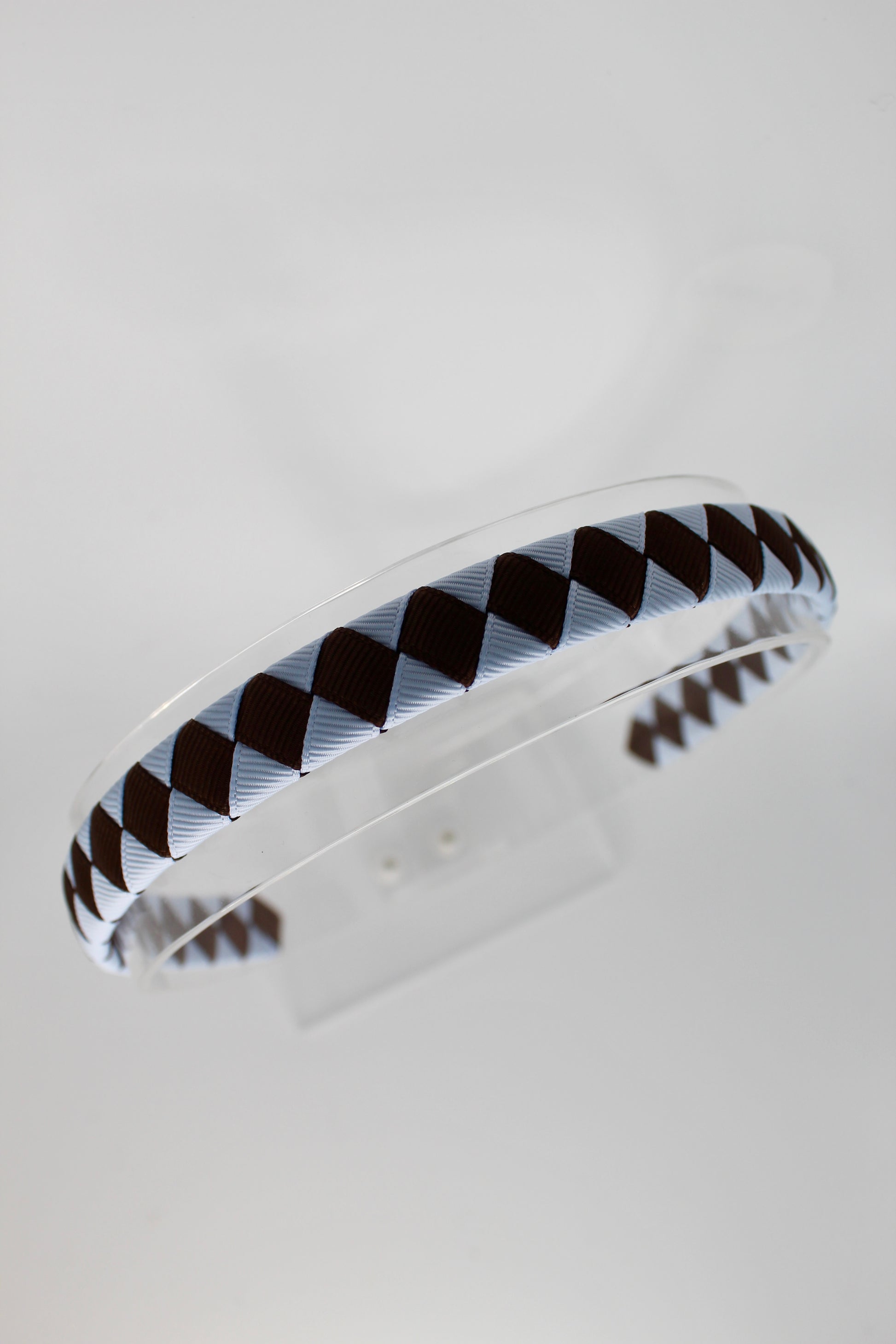 Pleated Bluebell and Brown Hair Band