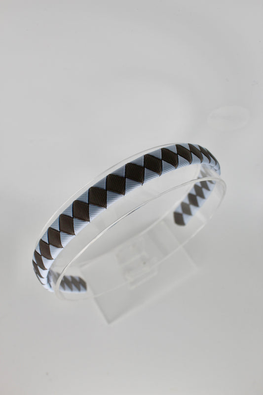 Pleated Bluebell and Metal Grey Hair Band