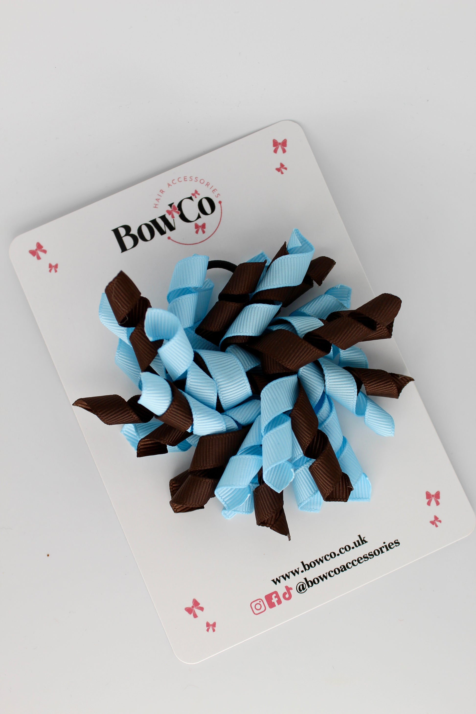 Corker Bow Elastic - Blue Topaz and Brown