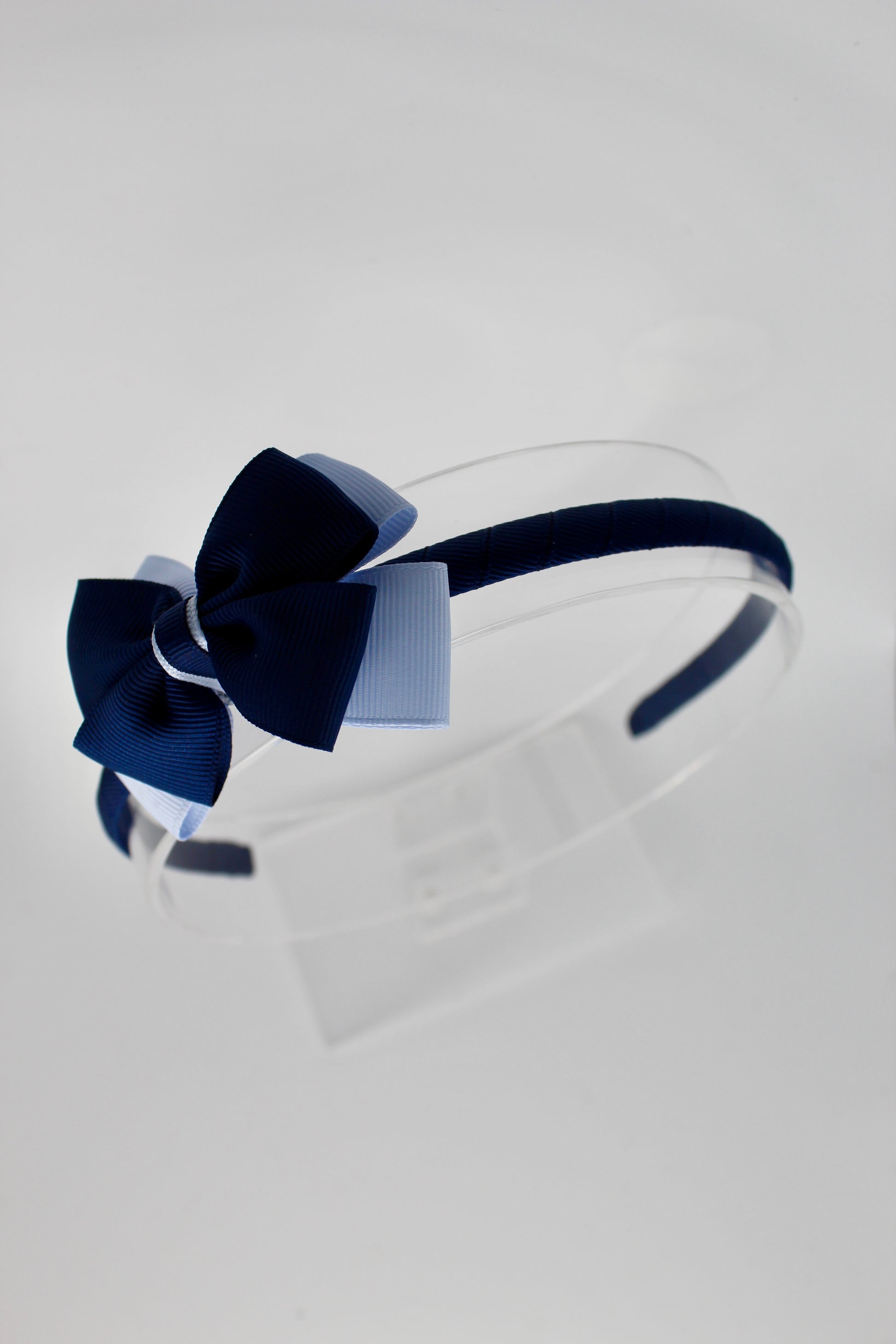 Bow Hair Band - Navy Blue and Bluebell