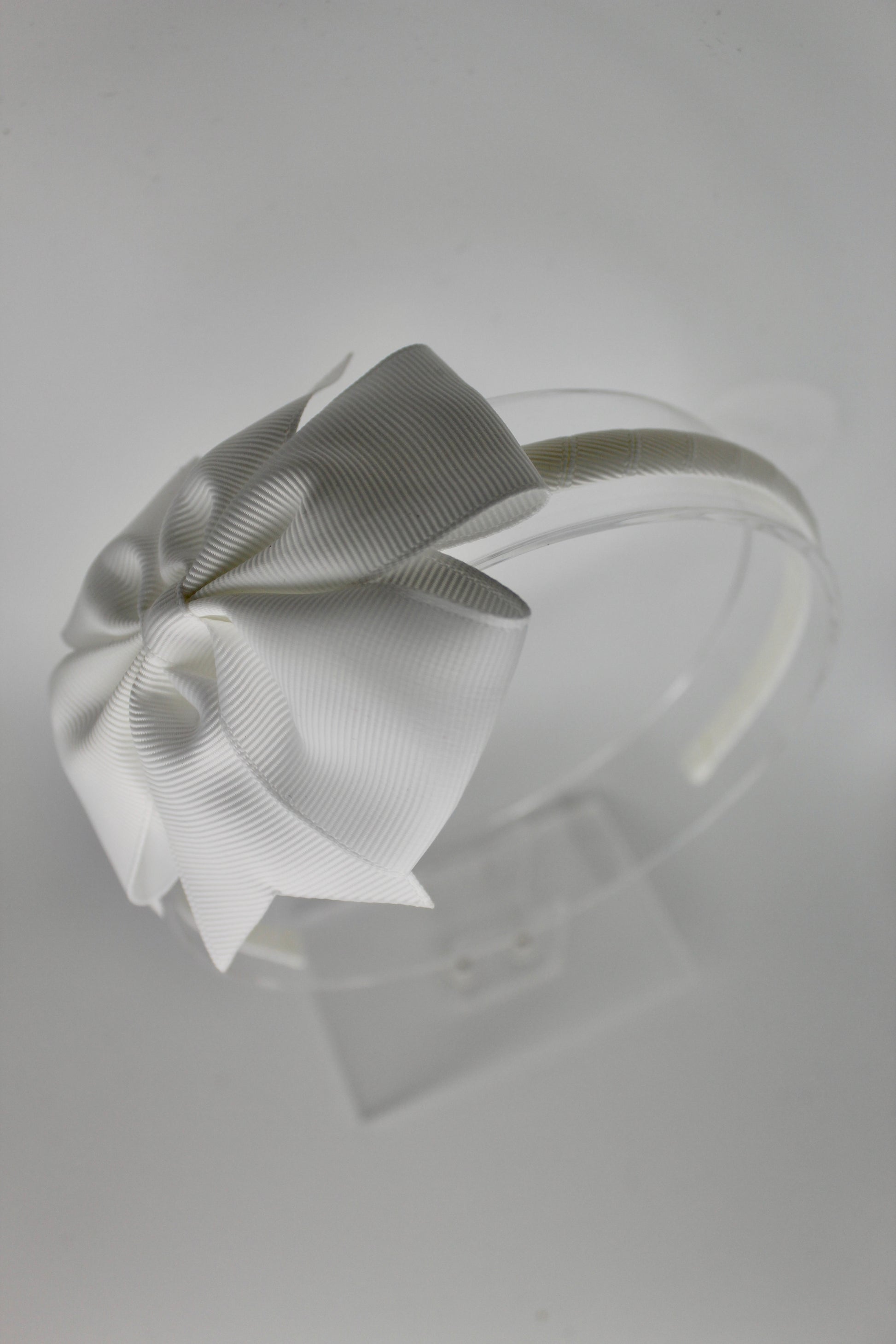 Pinwheel Bow Hair Band - White
