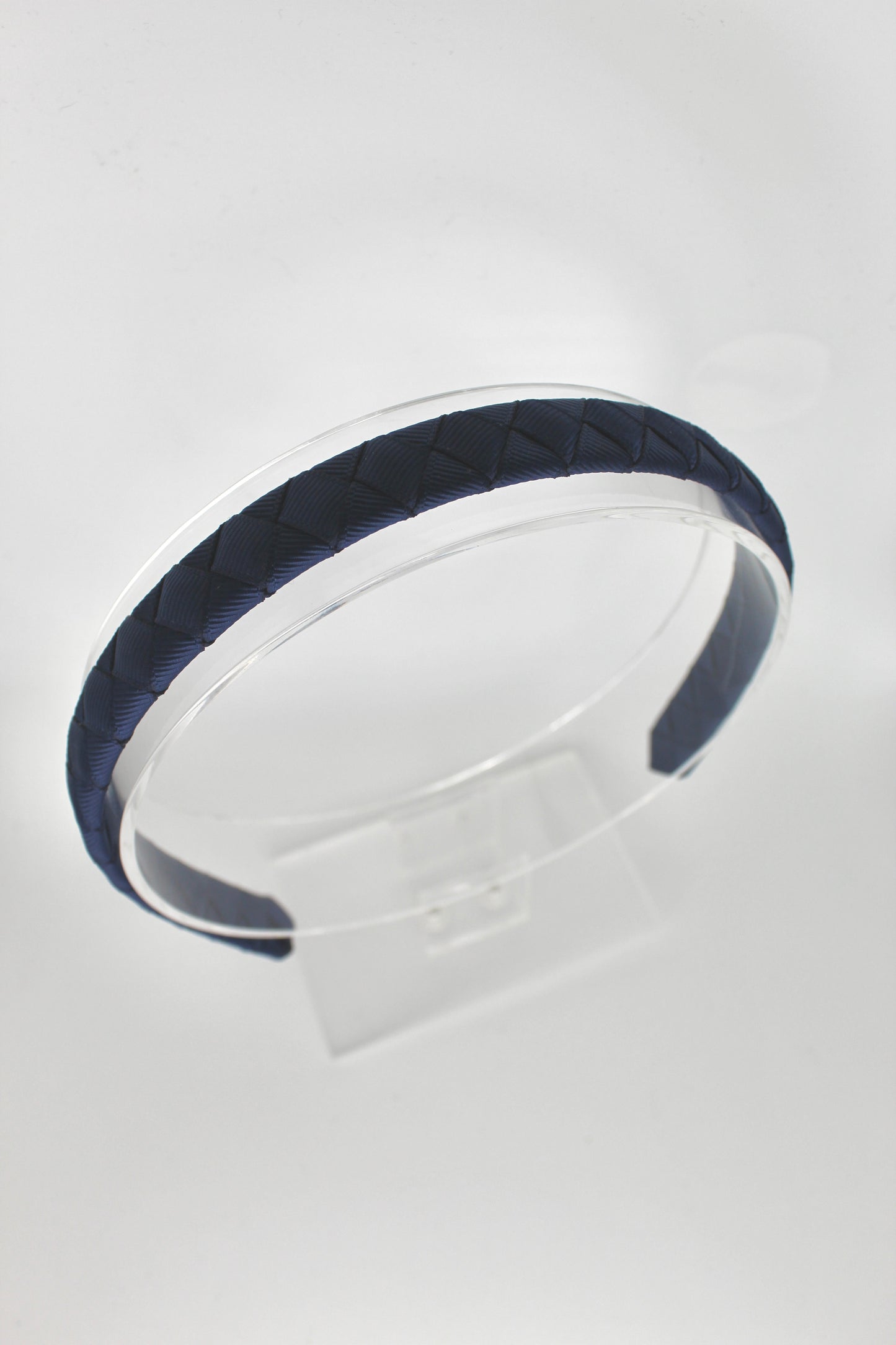 Pleated Navy Blue Hair Band