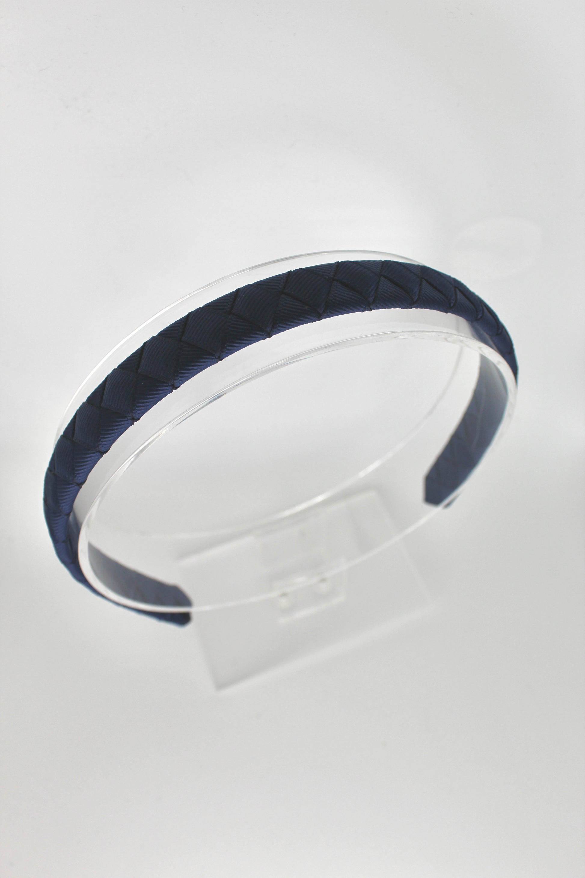 Pleated Navy Blue Hair Band