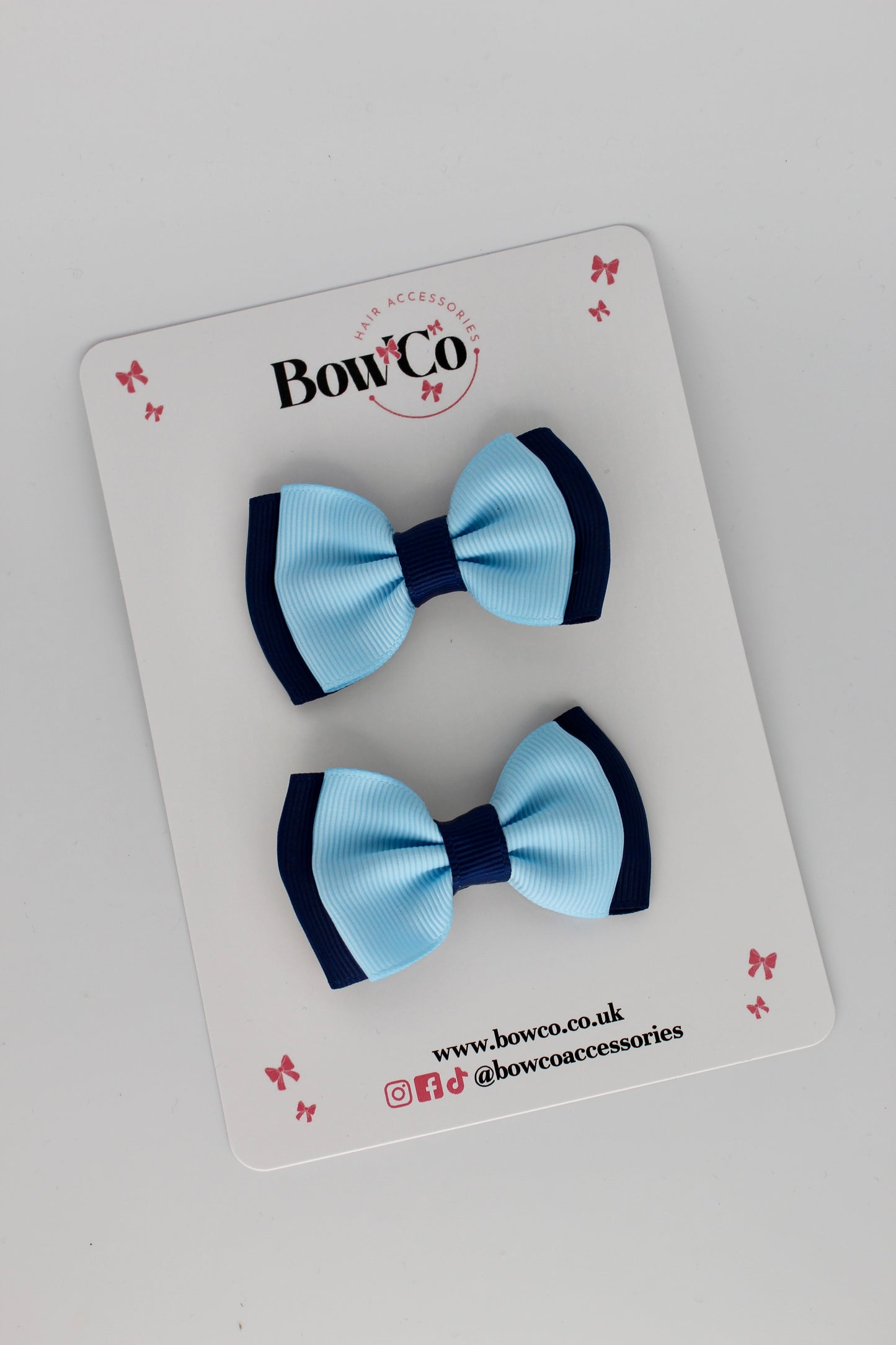 Navy and Blue Topaz - Double Lapel Set - Clip