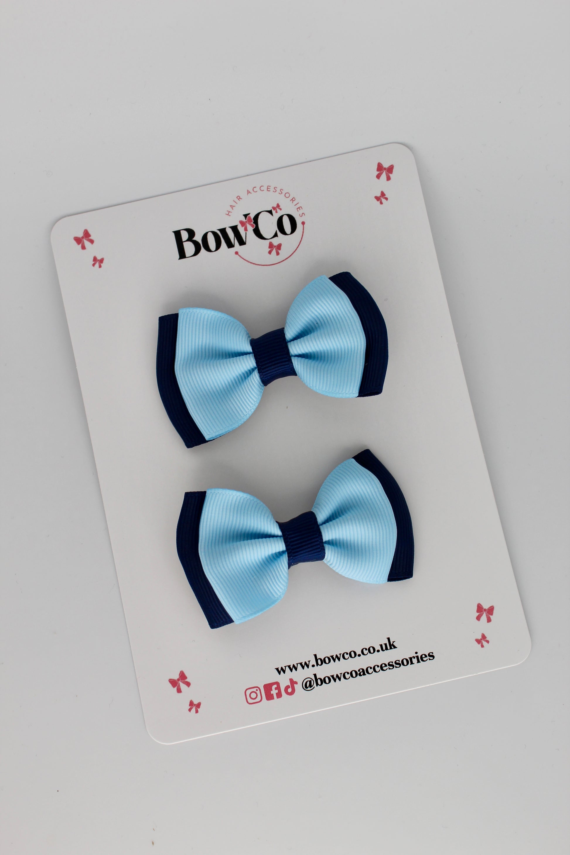 Navy and Blue Topaz - Double Lapel Set - Clip