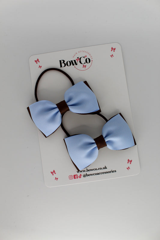Bluebell and Brown - Double Lapel Set - Elastic