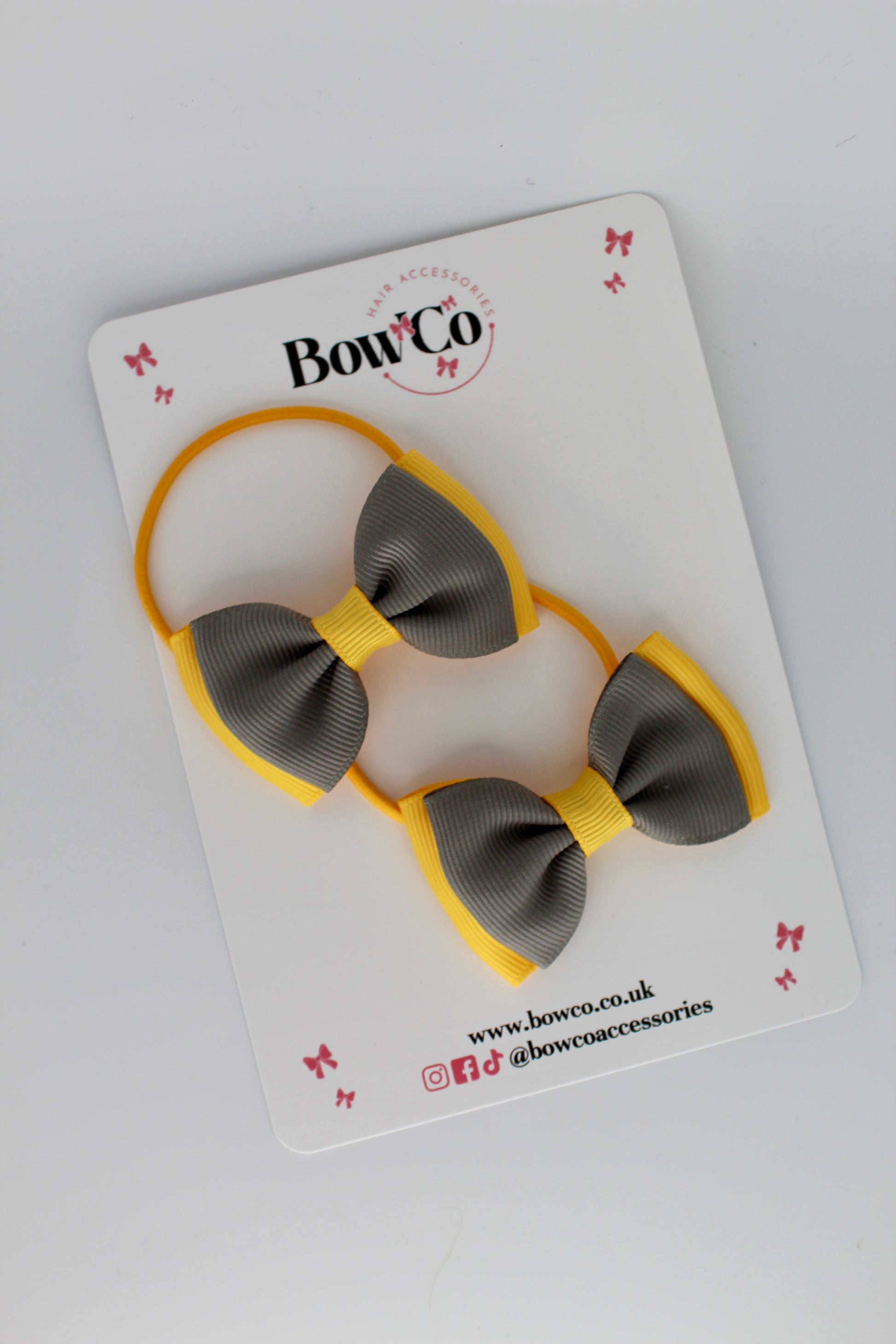 Metal Grey and Yellow Gold Double Lapel Set - Elastic