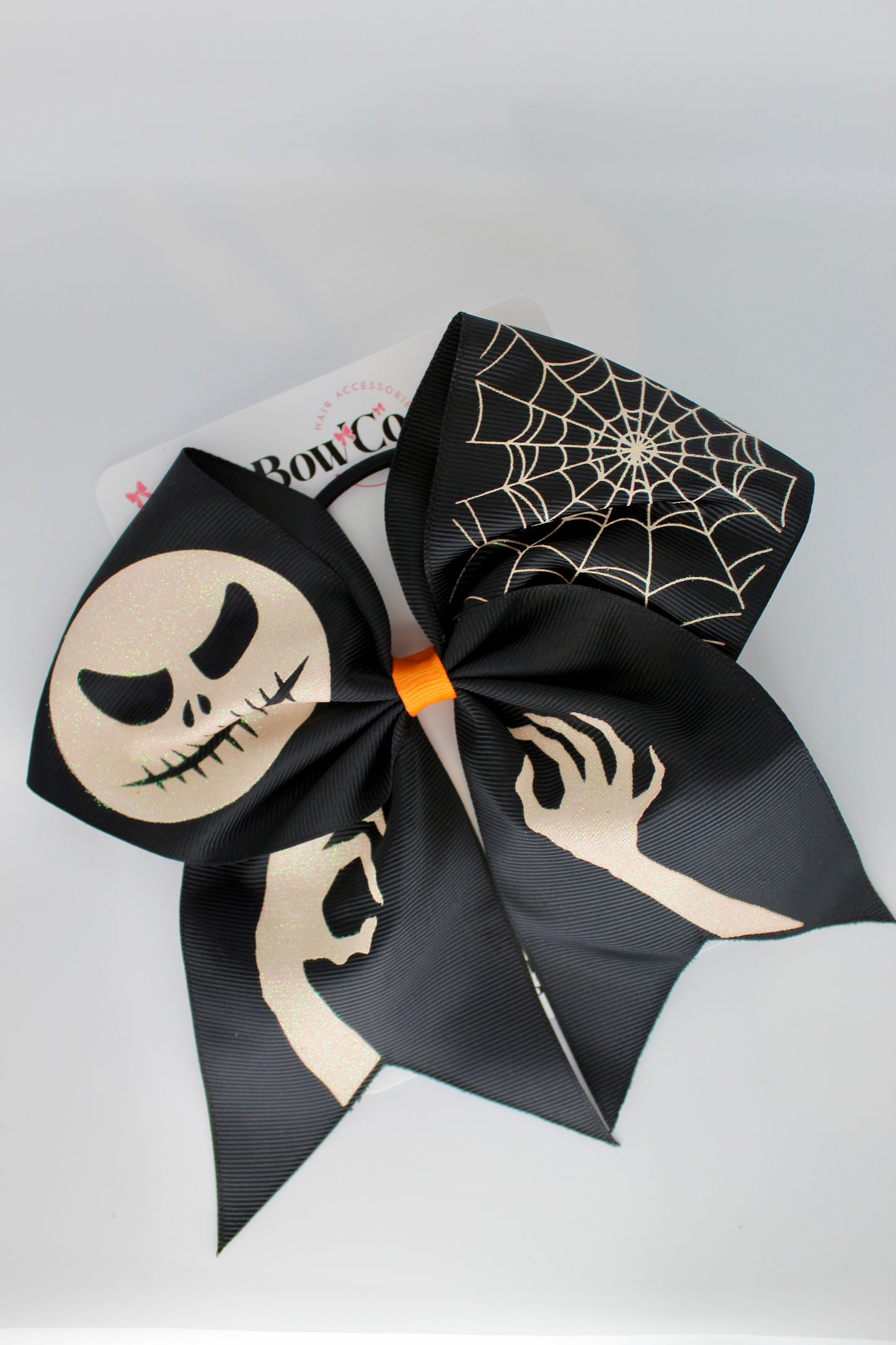 Halloween Large Skeleton Tail Bow