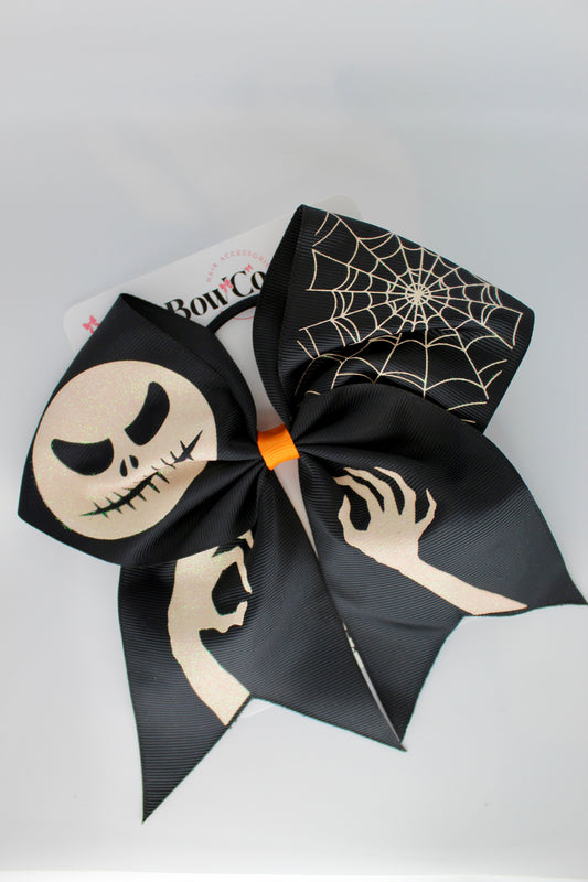 Halloween Large Skeleton Tail Bow
