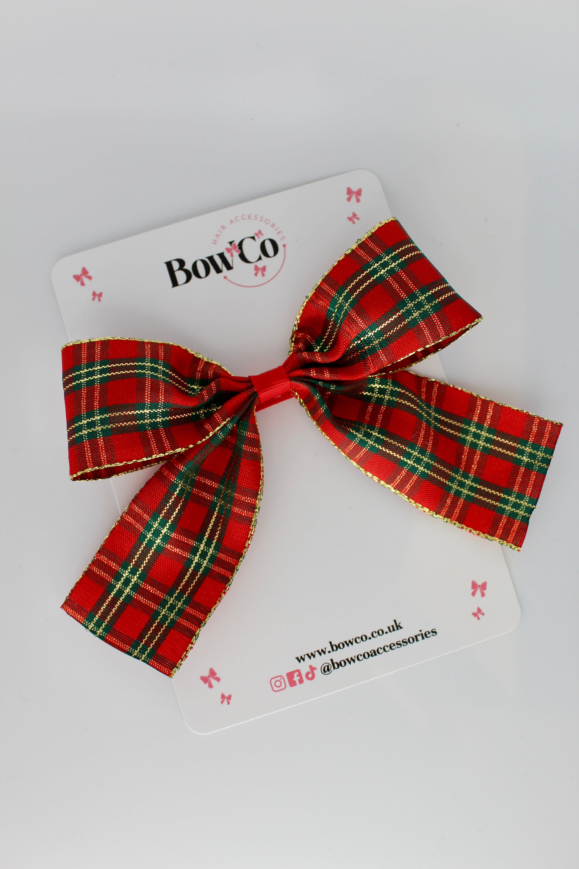 Tartan with Gold Edging - 5 Inch Bow