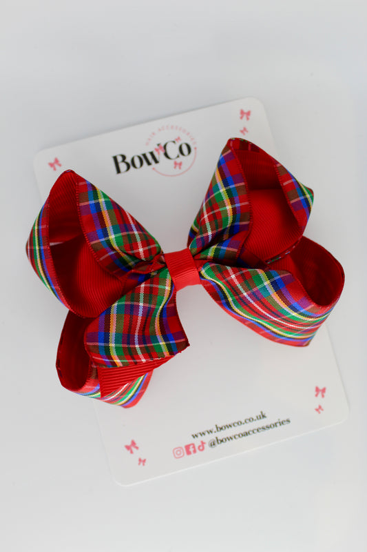 4-Inch Loop Classic Tartan Hair Bow