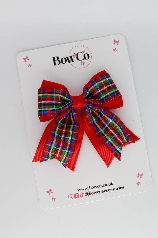 3-Inch Classic Tartan Tail Bow