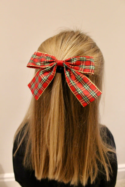 Trio of Bows - Red, Black and Tartan