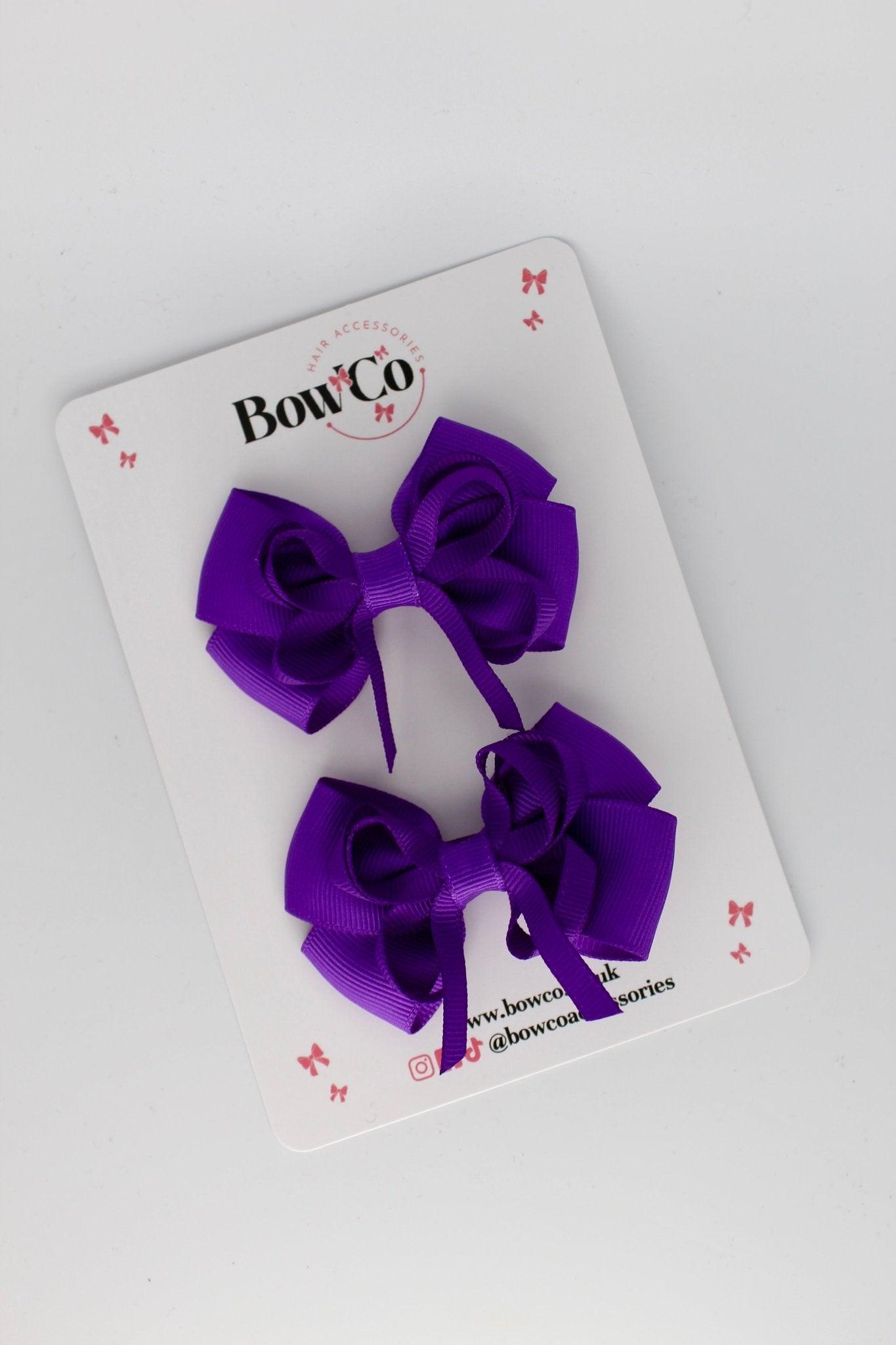 Purple - Double Bow Set - Clip